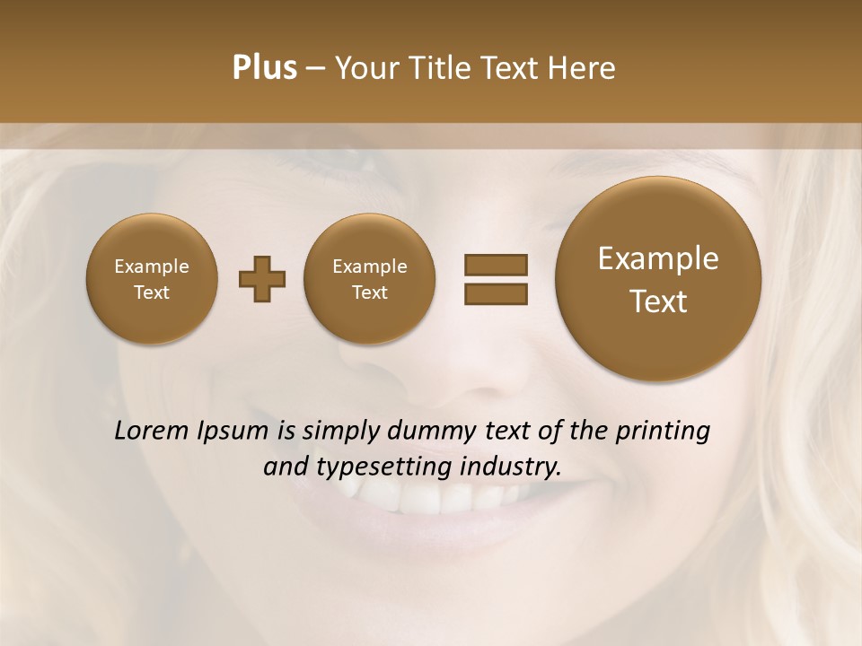 Head Shot Of Woman Smiling PowerPoint Template