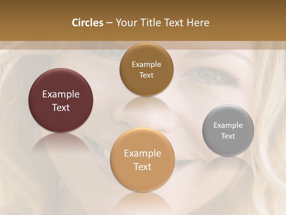 Head Shot Of Woman Smiling PowerPoint Template