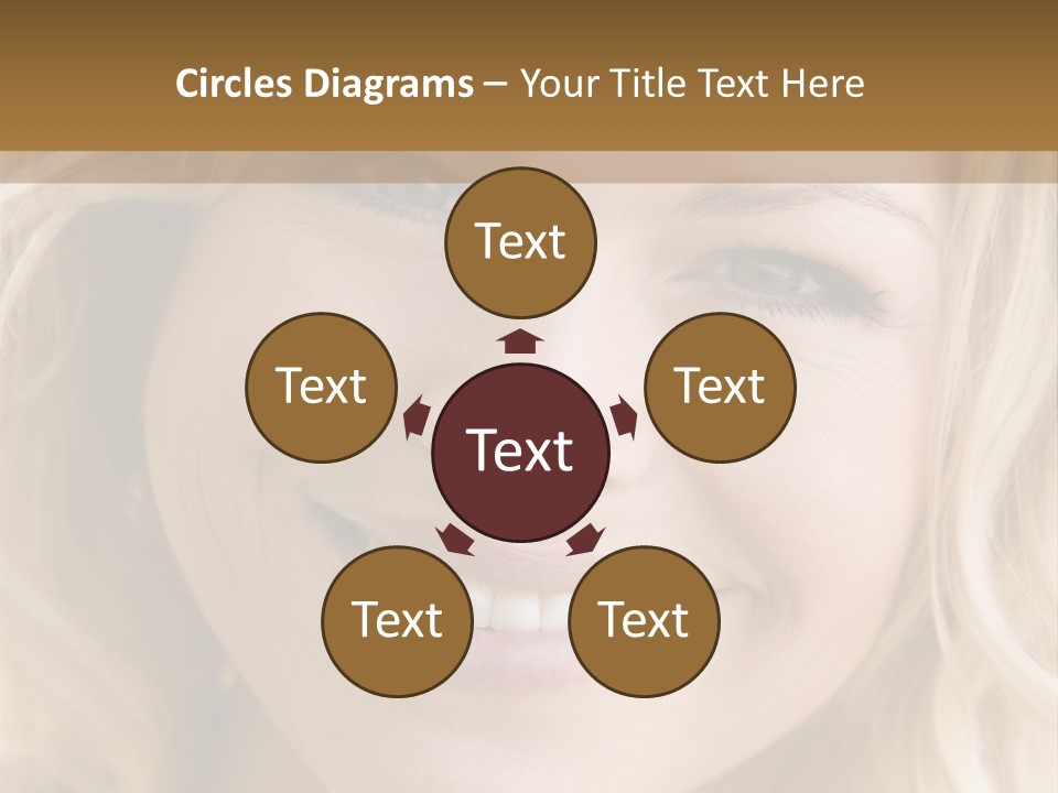 Head Shot Of Woman Smiling PowerPoint Template