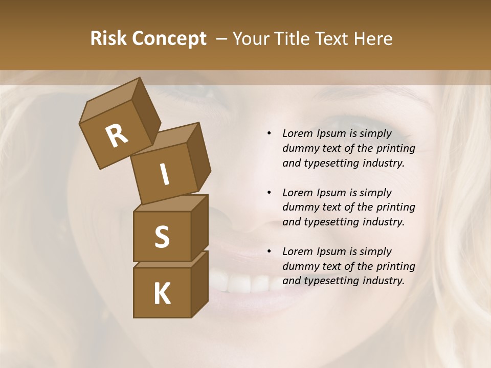 Head Shot Of Woman Smiling PowerPoint Template