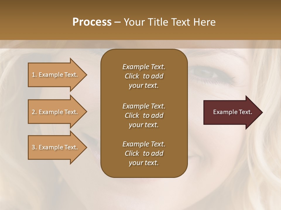 Head Shot Of Woman Smiling PowerPoint Template