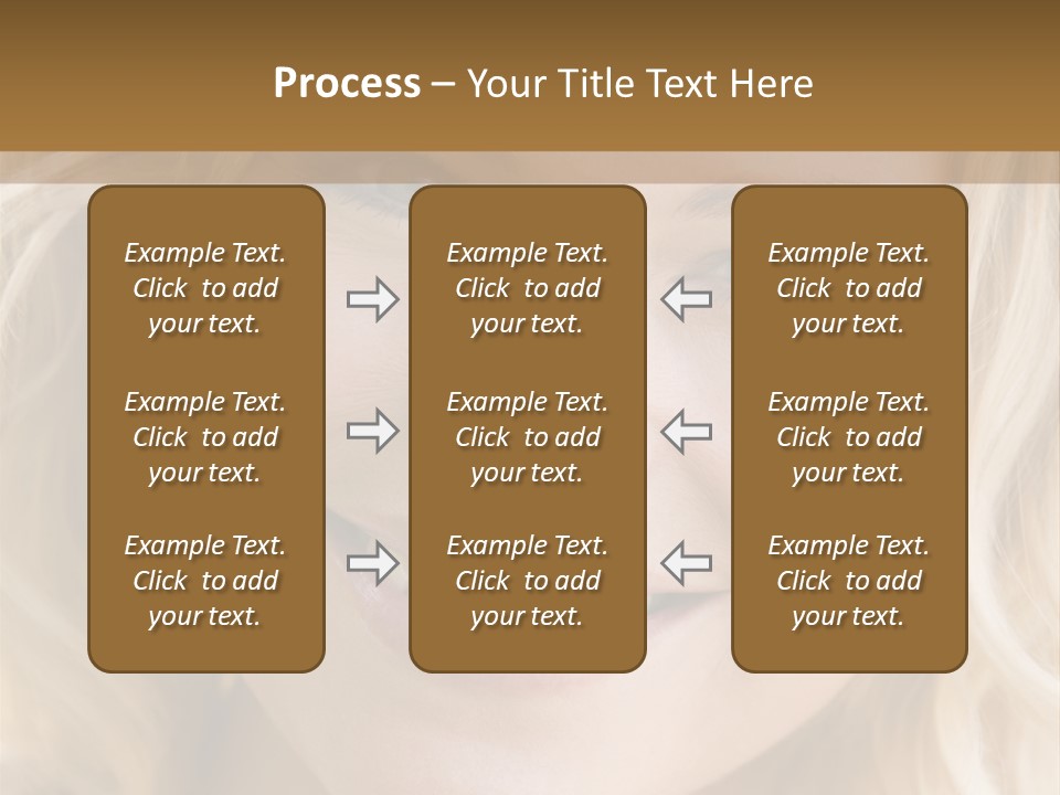 Head Shot Of Woman Smiling PowerPoint Template