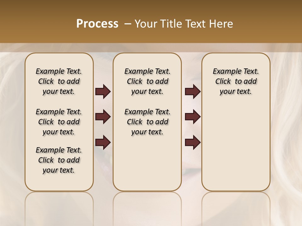 Head Shot Of Woman Smiling PowerPoint Template