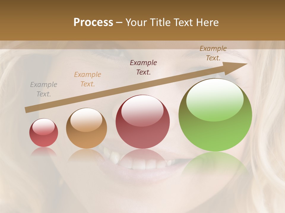 Head Shot Of Woman Smiling PowerPoint Template