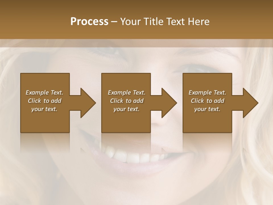 Head Shot Of Woman Smiling PowerPoint Template