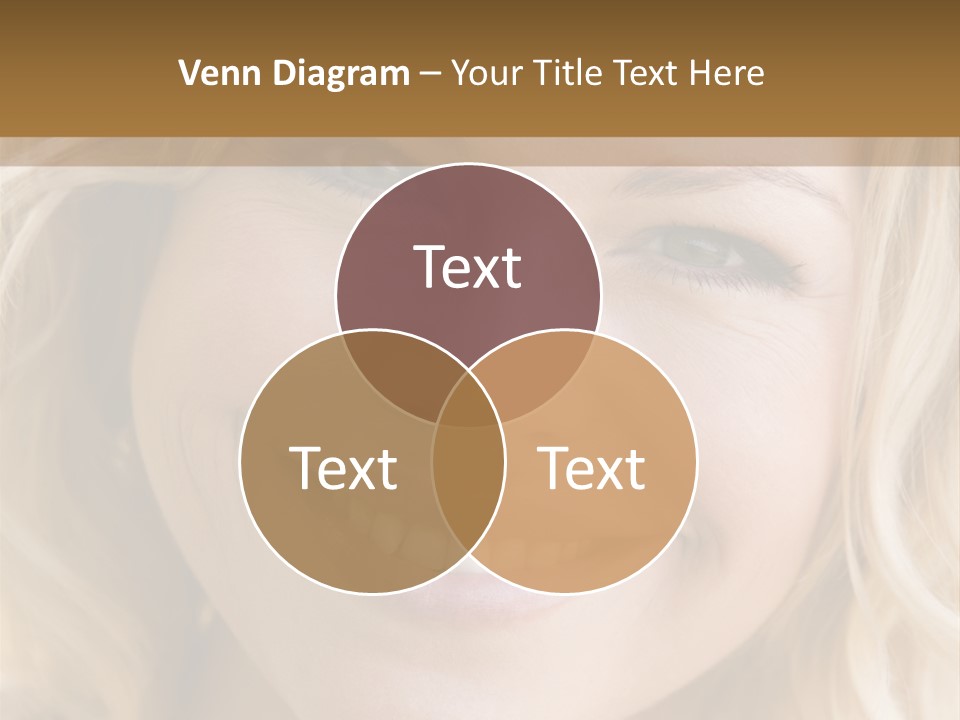 Head Shot Of Woman Smiling PowerPoint Template