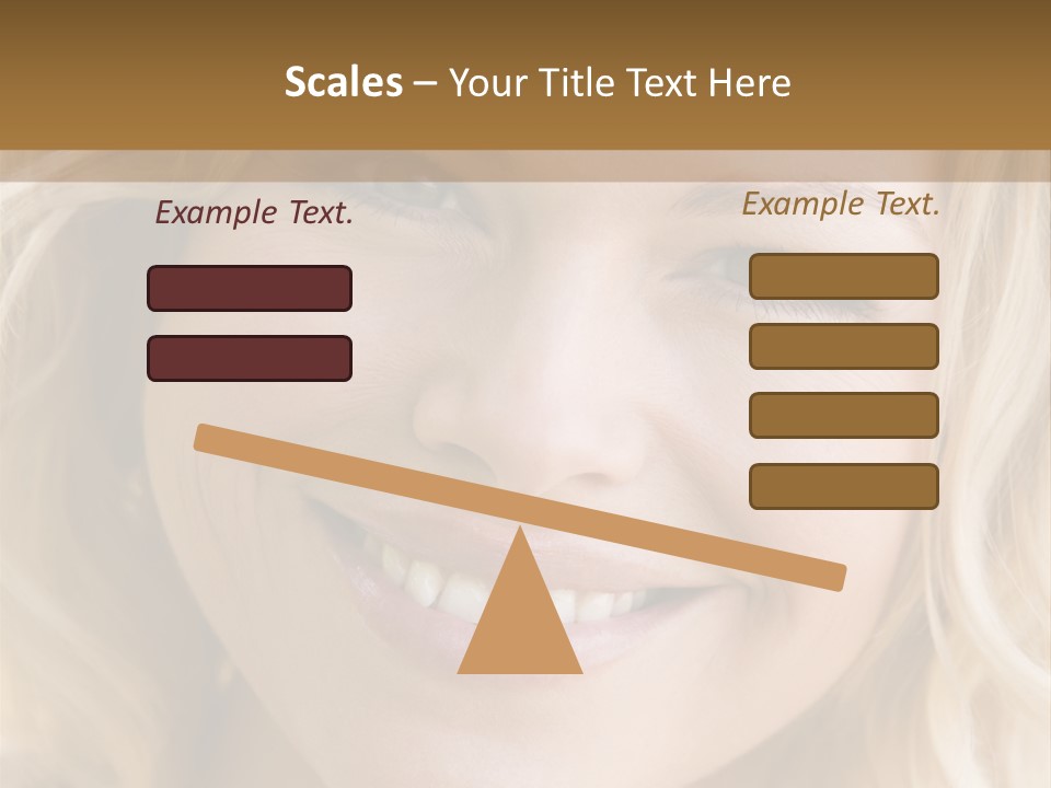 Head Shot Of Woman Smiling PowerPoint Template