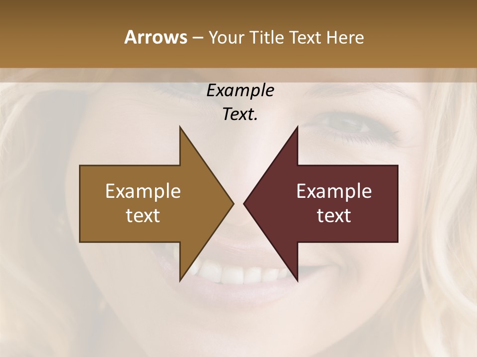 Head Shot Of Woman Smiling PowerPoint Template