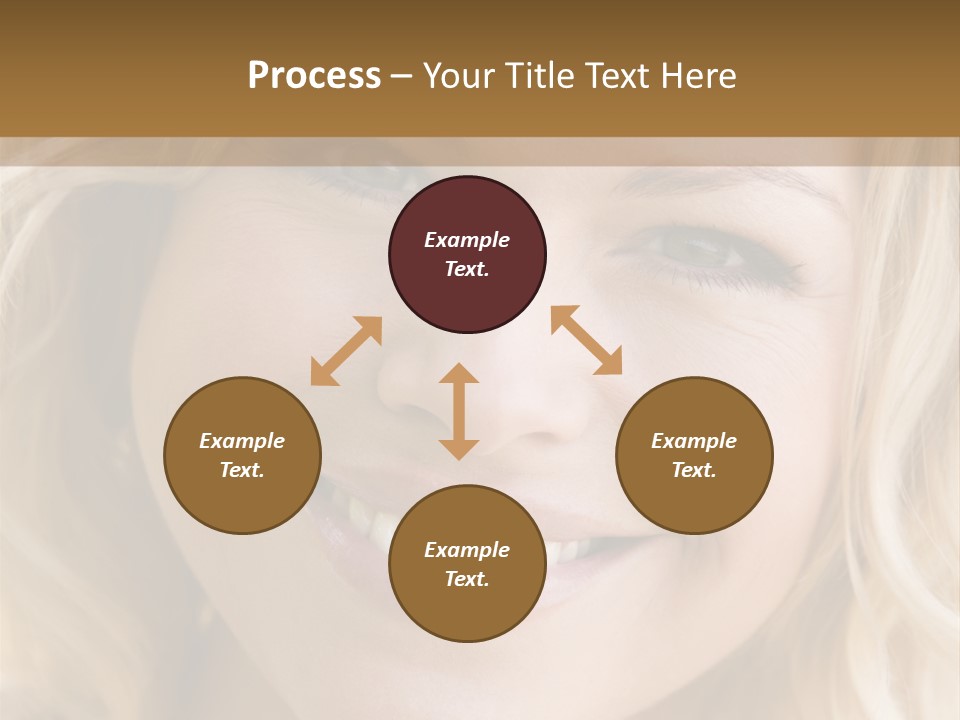 Head Shot Of Woman Smiling PowerPoint Template