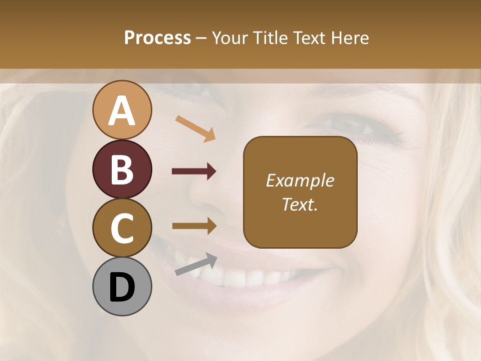 Head Shot Of Woman Smiling PowerPoint Template
