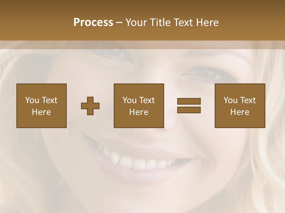 Head Shot Of Woman Smiling PowerPoint Template