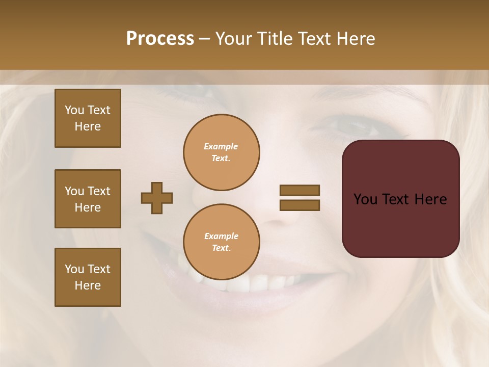 Head Shot Of Woman Smiling PowerPoint Template