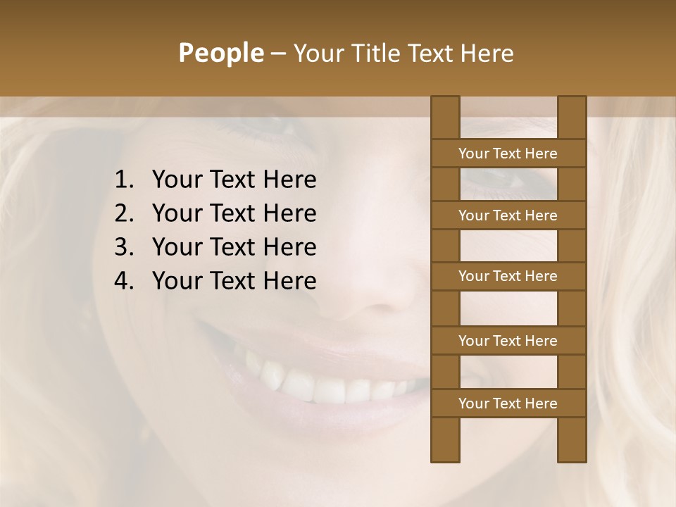 Head Shot Of Woman Smiling PowerPoint Template