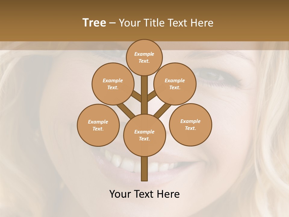 Head Shot Of Woman Smiling PowerPoint Template
