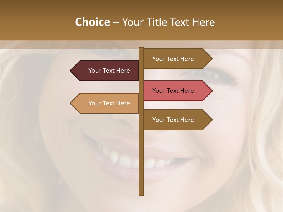 Head Shot Of Woman Smiling PowerPoint Template