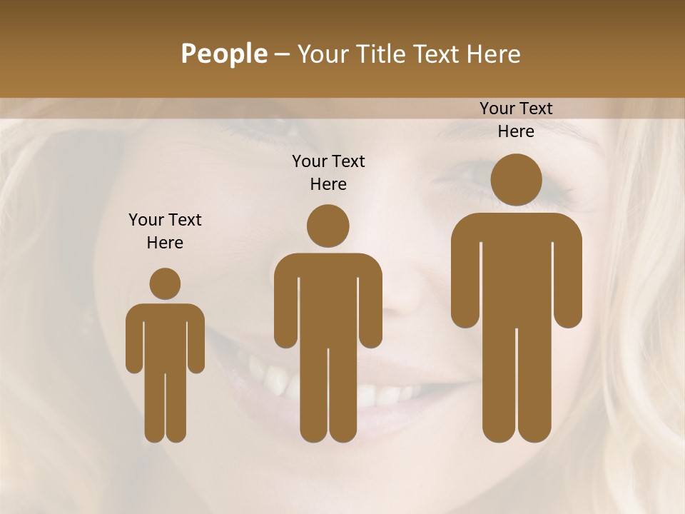 Head Shot Of Woman Smiling PowerPoint Template