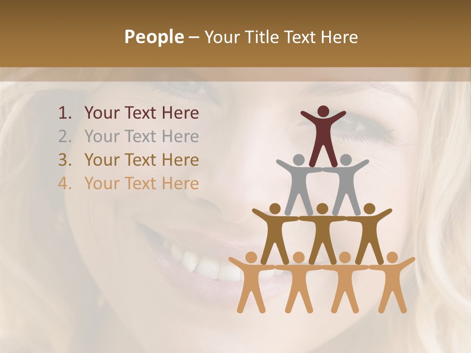 Head Shot Of Woman Smiling PowerPoint Template