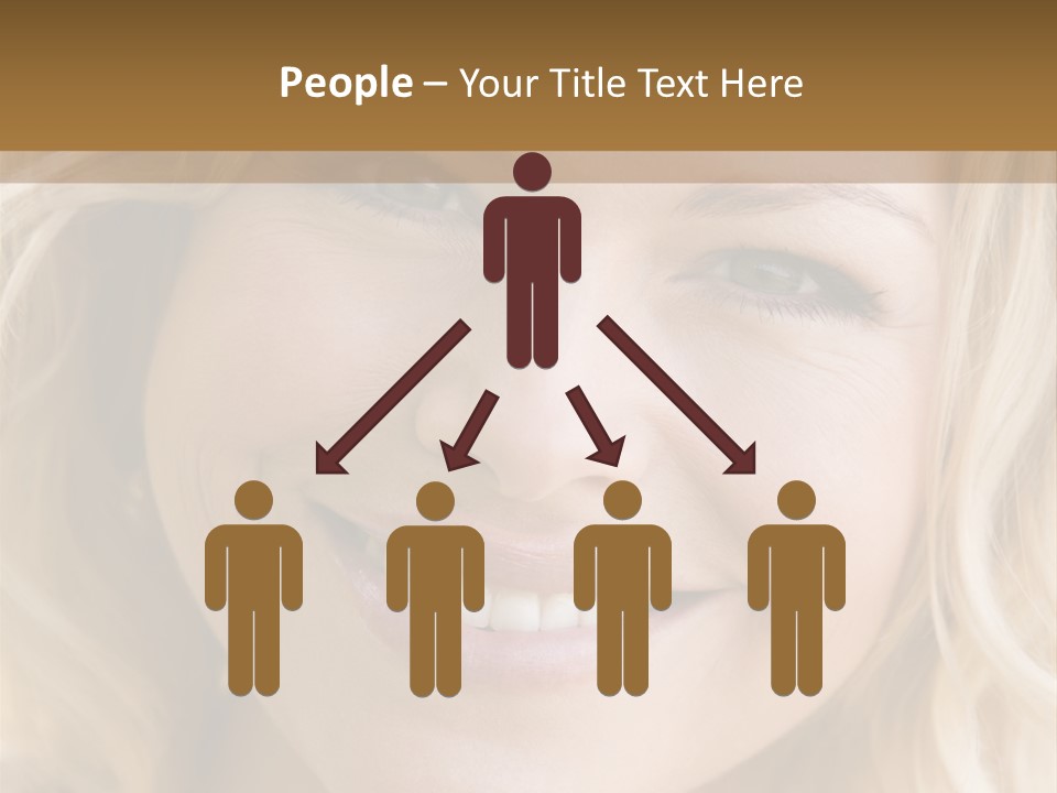 Head Shot Of Woman Smiling PowerPoint Template