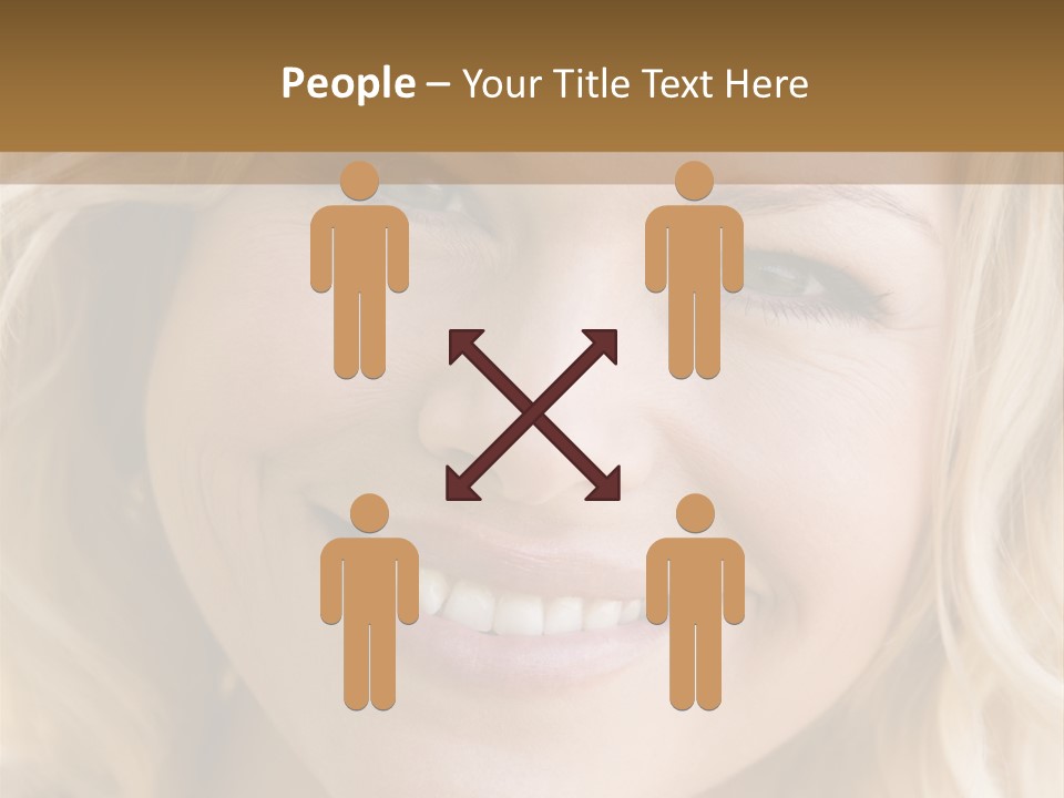 Head Shot Of Woman Smiling PowerPoint Template