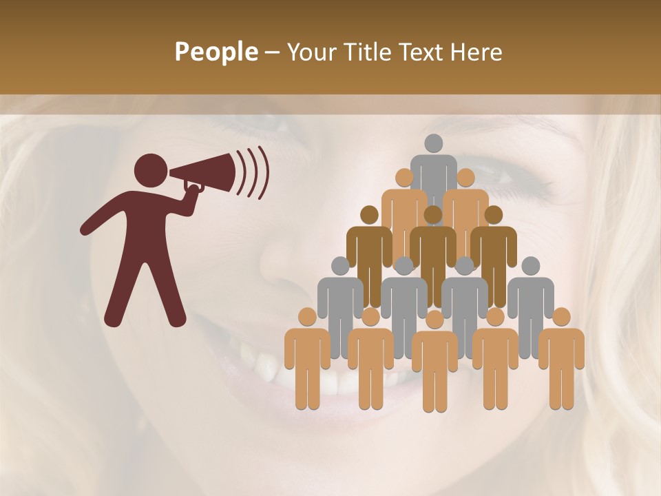 Head Shot Of Woman Smiling PowerPoint Template