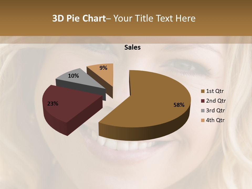 Head Shot Of Woman Smiling PowerPoint Template