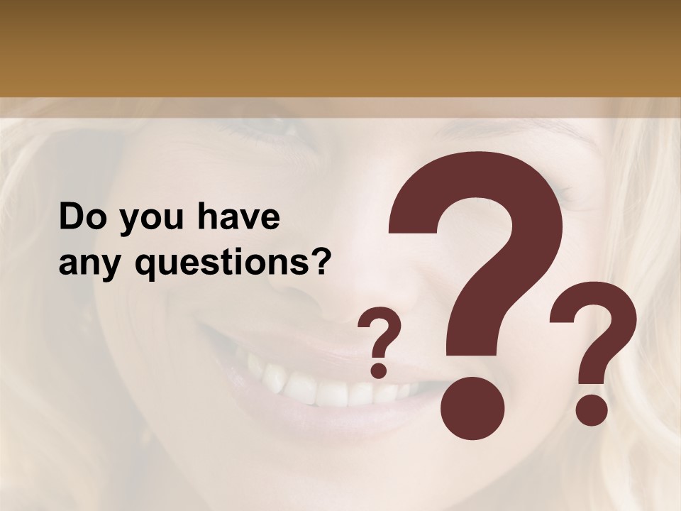 Head Shot Of Woman Smiling PowerPoint Template