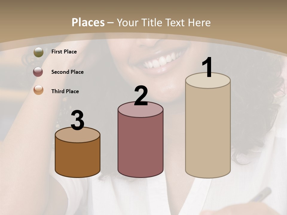 Female College Student In A University Lecture Hall PowerPoint Template