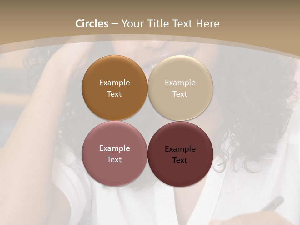 Female College Student In A University Lecture Hall PowerPoint Template