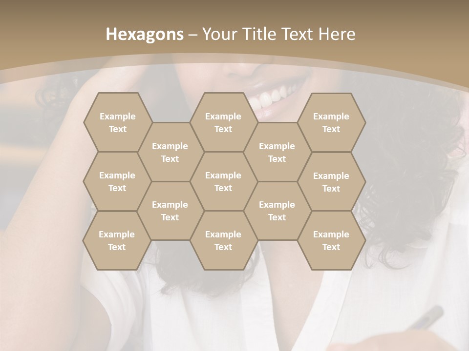 Female College Student In A University Lecture Hall PowerPoint Template