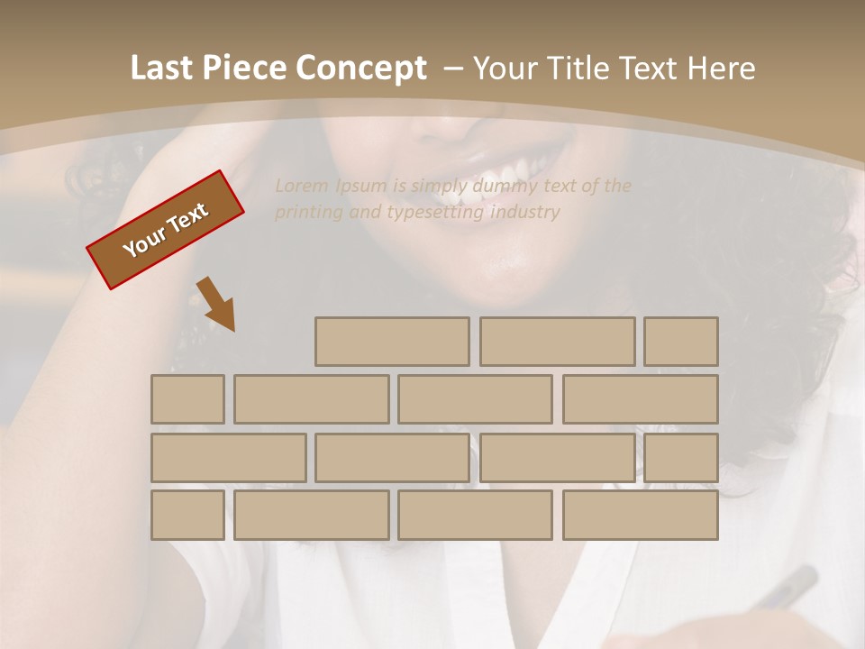 Female College Student In A University Lecture Hall PowerPoint Template