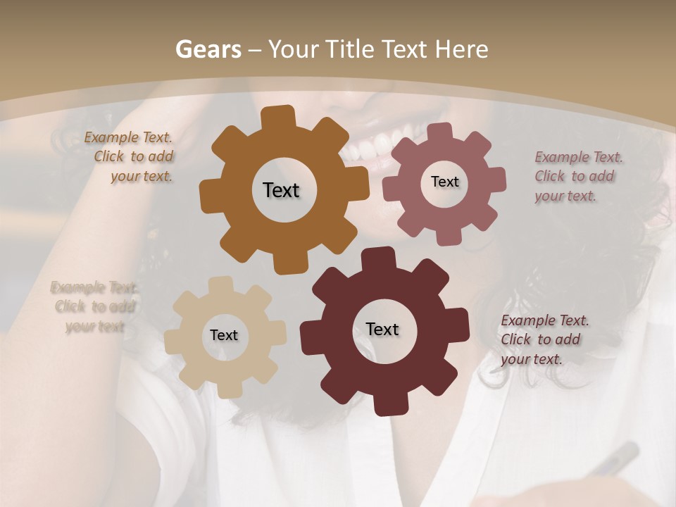 Female College Student In A University Lecture Hall PowerPoint Template