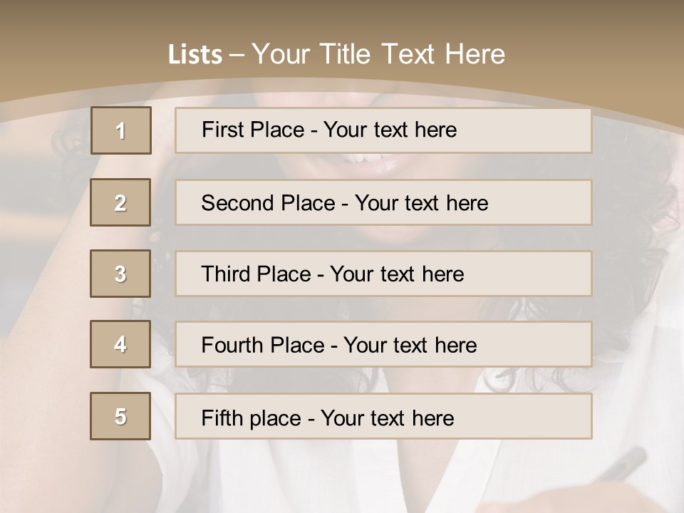 Female College Student In A University Lecture Hall PowerPoint Template