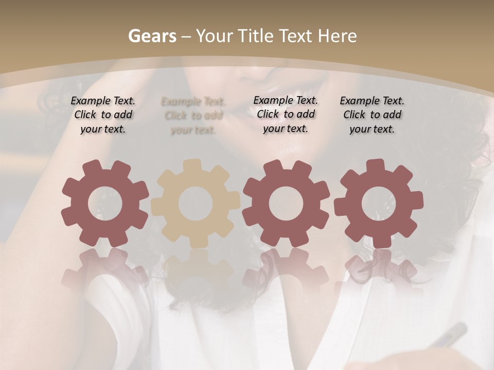 Female College Student In A University Lecture Hall PowerPoint Template