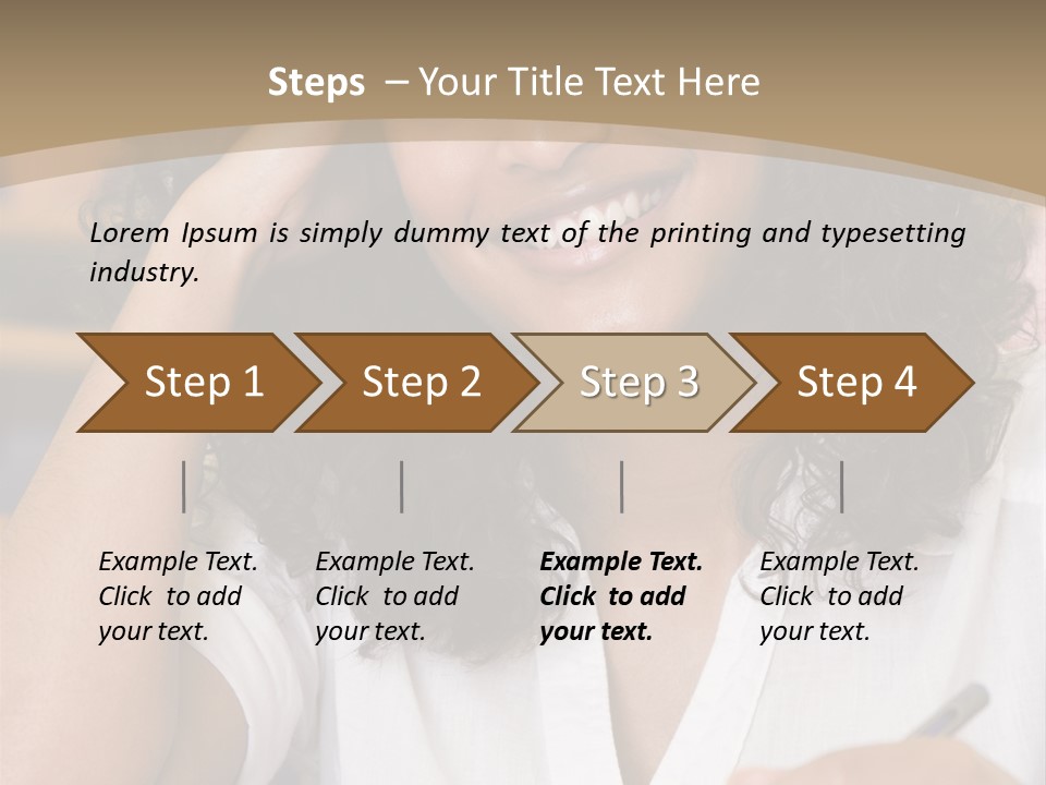 Female College Student In A University Lecture Hall PowerPoint Template