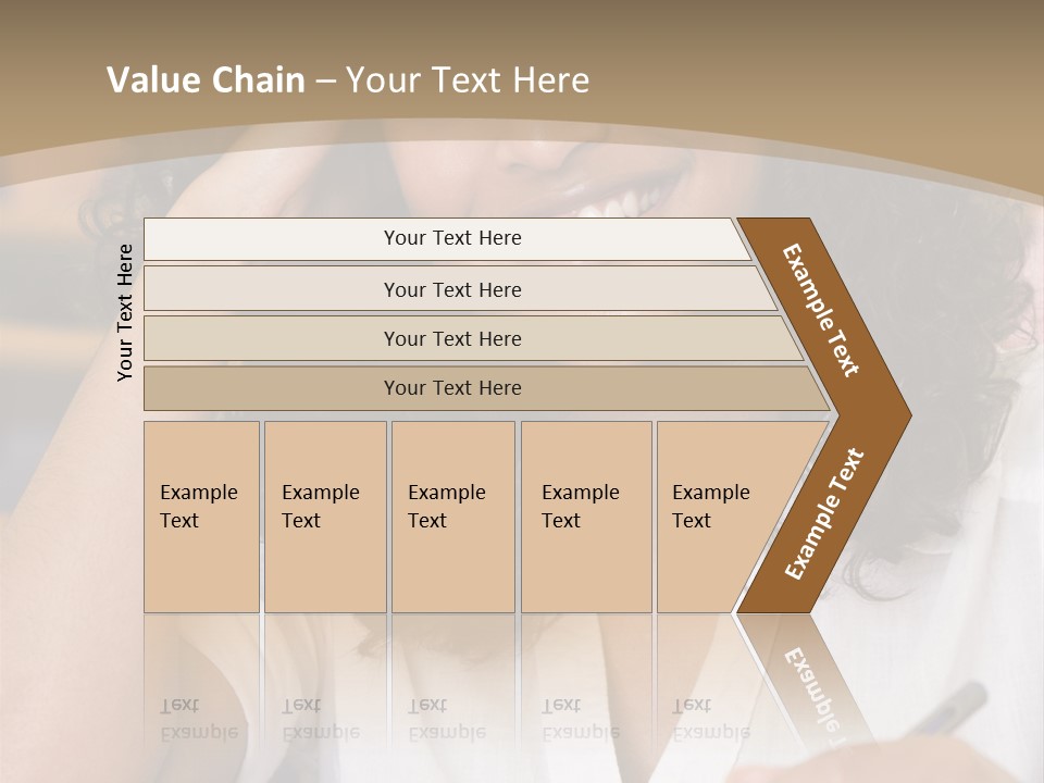 Female College Student In A University Lecture Hall PowerPoint Template