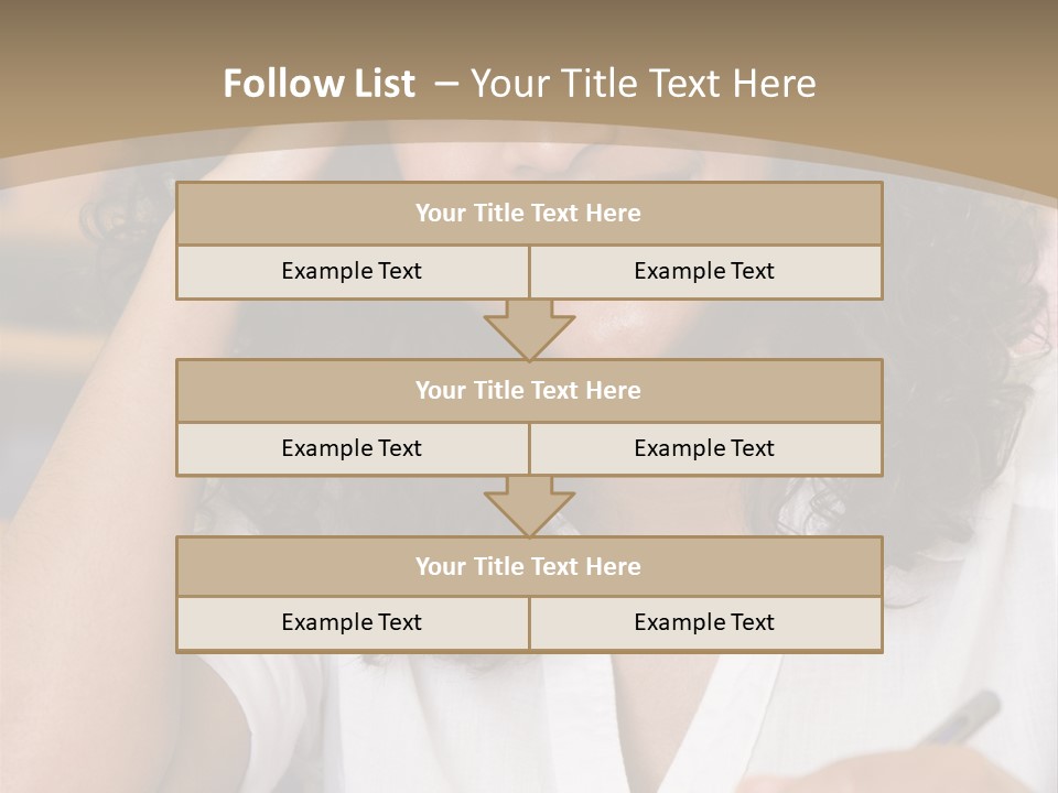 Female College Student In A University Lecture Hall PowerPoint Template