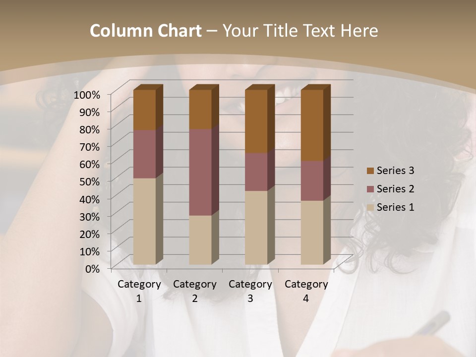 Female College Student In A University Lecture Hall PowerPoint Template