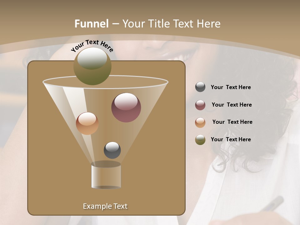 Female College Student In A University Lecture Hall PowerPoint Template