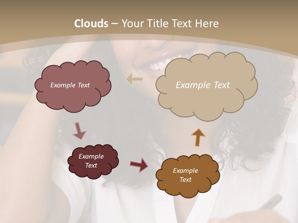 Female College Student In A University Lecture Hall PowerPoint Template