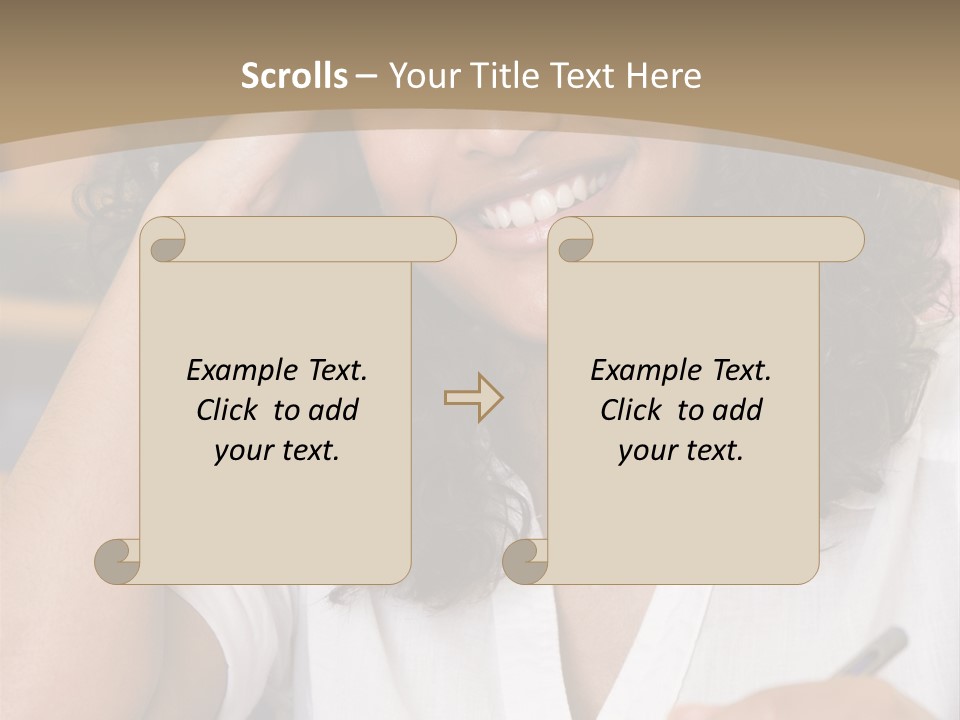 Female College Student In A University Lecture Hall PowerPoint Template