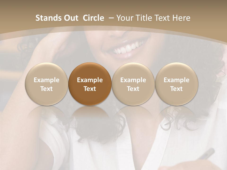 Female College Student In A University Lecture Hall PowerPoint Template