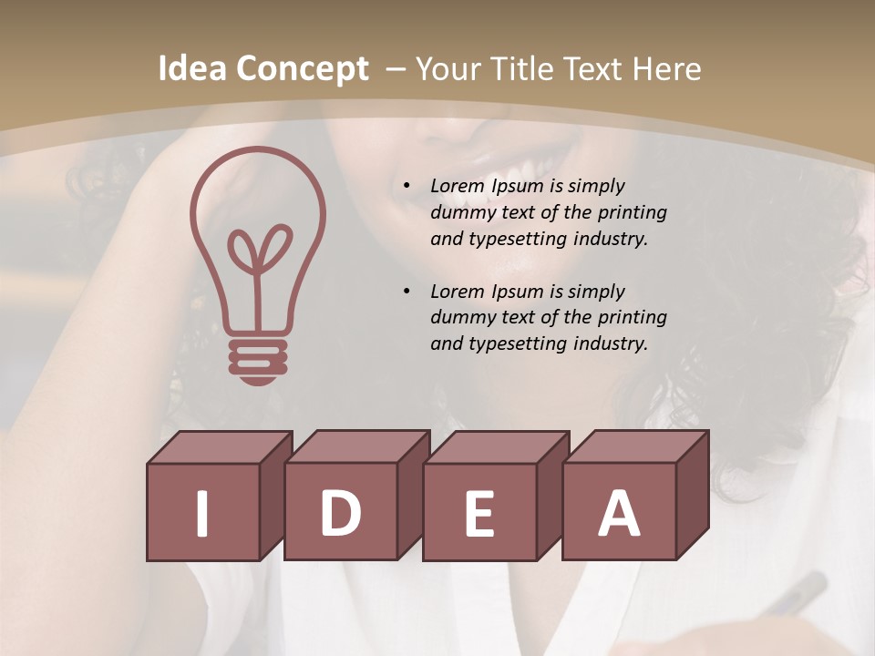 Female College Student In A University Lecture Hall PowerPoint Template