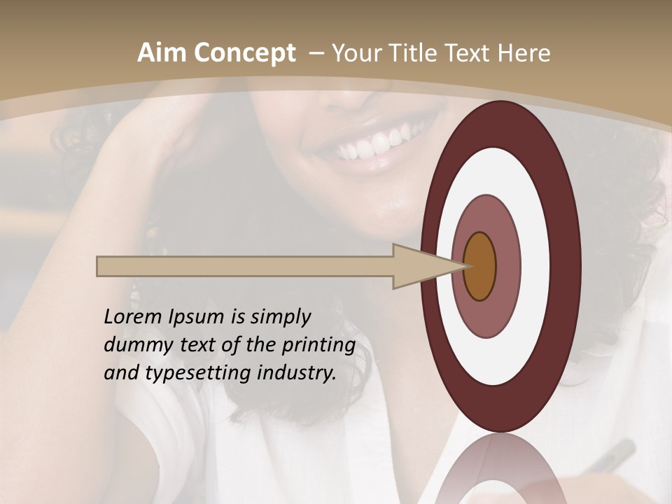 Female College Student In A University Lecture Hall PowerPoint Template