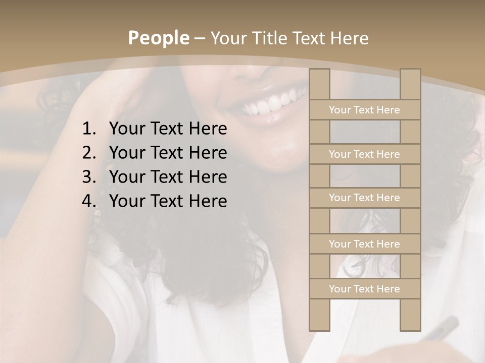 Female College Student In A University Lecture Hall PowerPoint Template