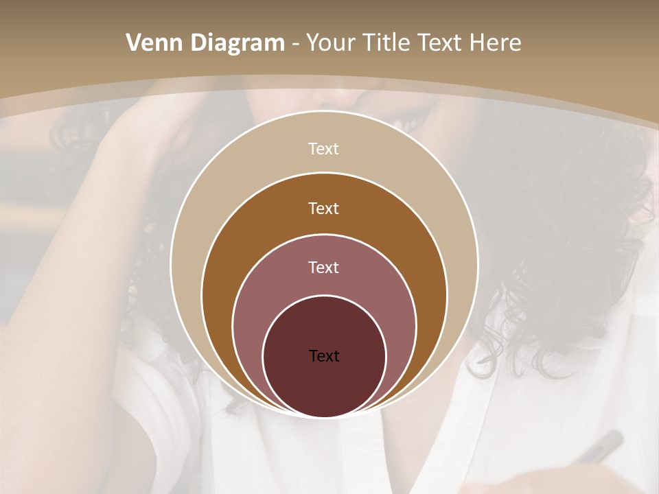 Female College Student In A University Lecture Hall PowerPoint Template