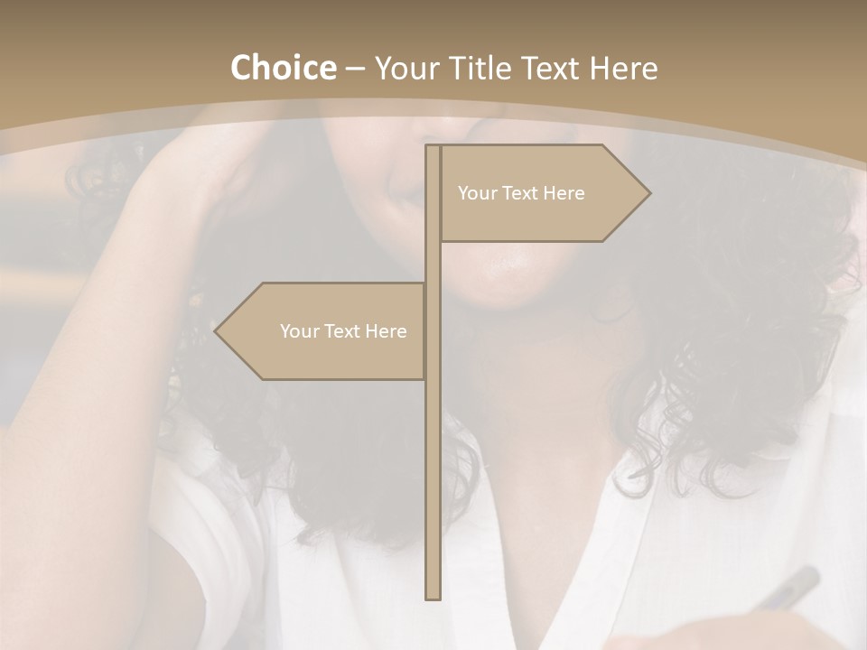 Female College Student In A University Lecture Hall PowerPoint Template