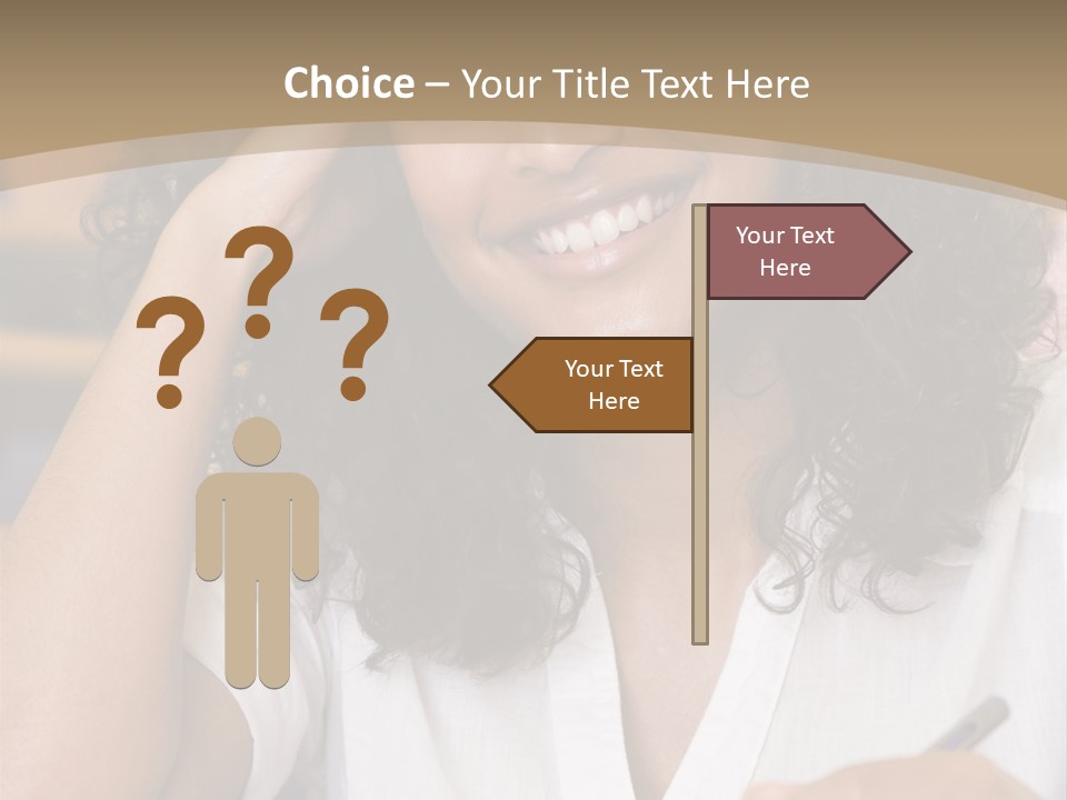 Female College Student In A University Lecture Hall PowerPoint Template