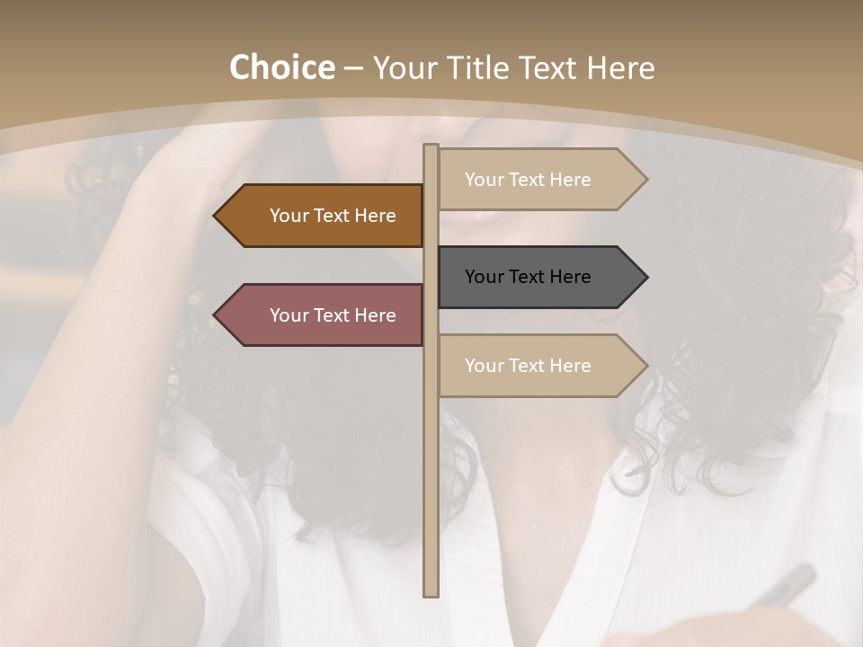 Female College Student In A University Lecture Hall PowerPoint Template