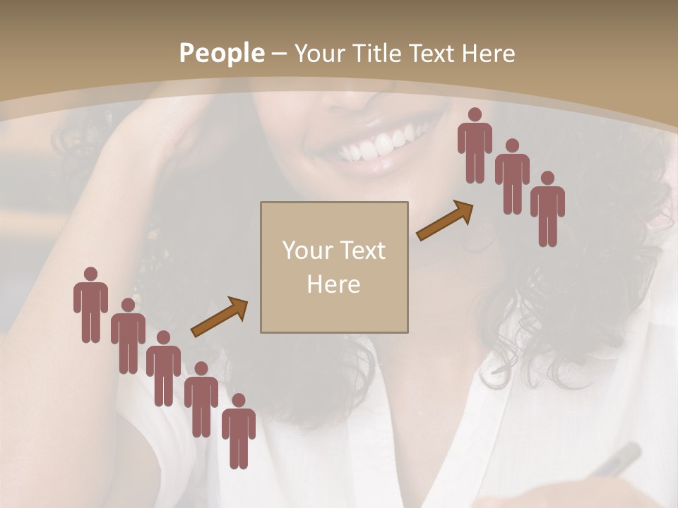 Female College Student In A University Lecture Hall PowerPoint Template