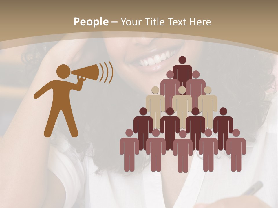 Female College Student In A University Lecture Hall PowerPoint Template